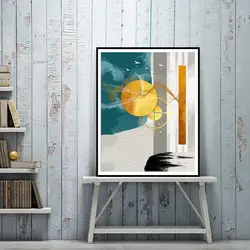 Wall Painting Modern Rectangle Frameless Abstract Pattern Wall Creative Poster for Office  Art Painting  Wall Art Pictures