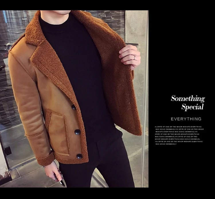 Men Jacket Warm Thicken Waterproof Outwear Casual Slim Fit Korean Jacket Deri Ceket Coats Mens Fur Collar Winter Bomber Homme