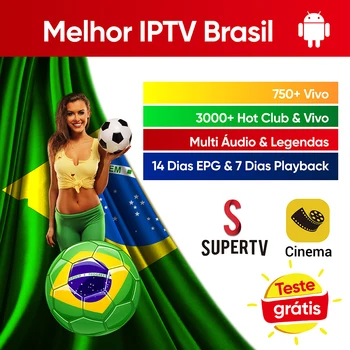 

Brasil Supertv TV 6 Meses Family Video and Vivo with Brasil 4K HD Kids Protection Password EPG Playback TV Box