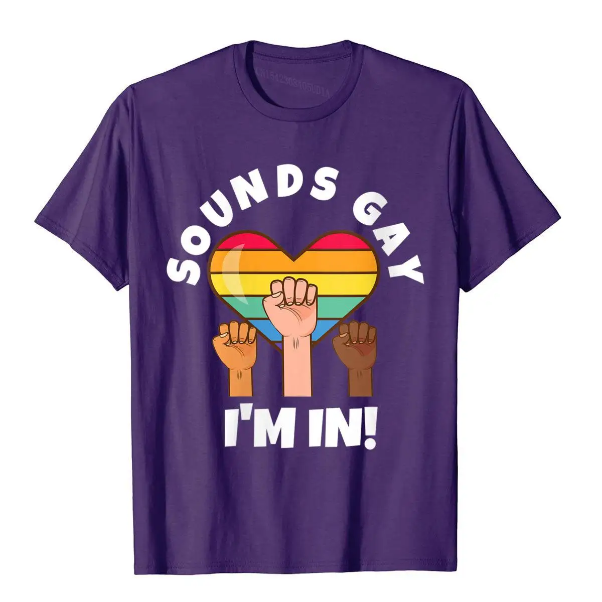 Womens Sounds Gay I'm In V-Neck T-Shirt__B11309purple