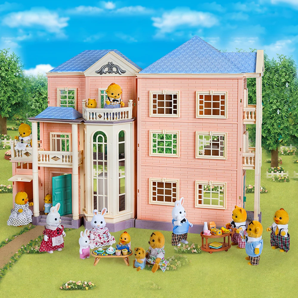 2022 New Miniatures 35th Anniversary House Accessories Forest Family 1:12 Simulation Villa Dollhouse Furniture Girl Child Toy 2