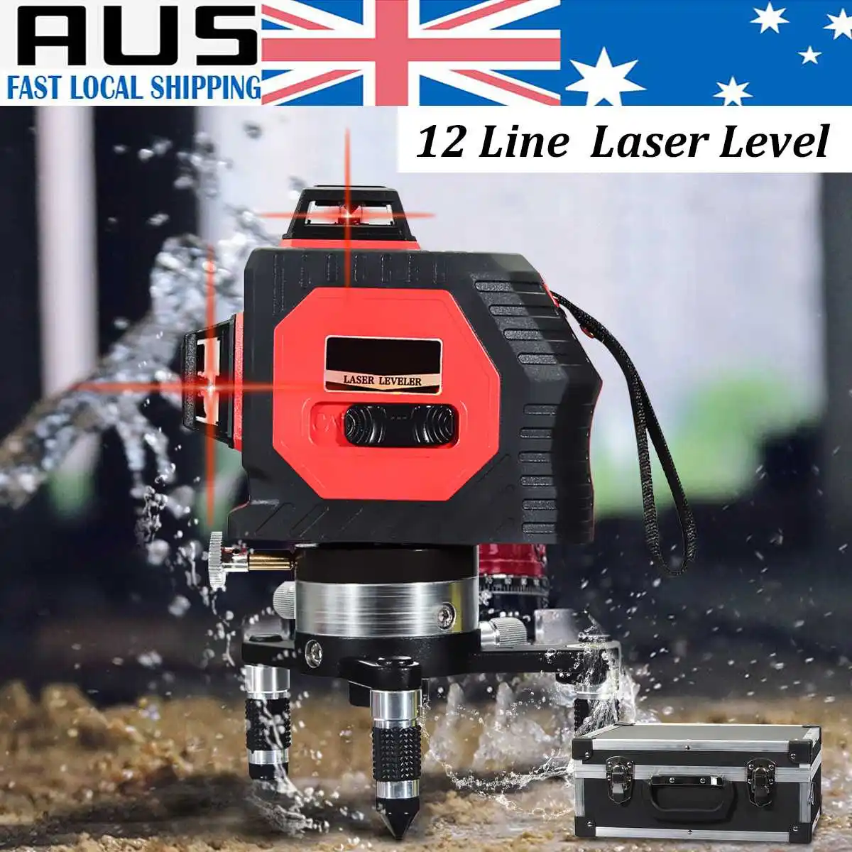 

Professional 12 Lines 3D Red Laser Level Self-leveling Horizontal&Vertical 360 Degree Adjustment Powerful Red Laser Beam Line