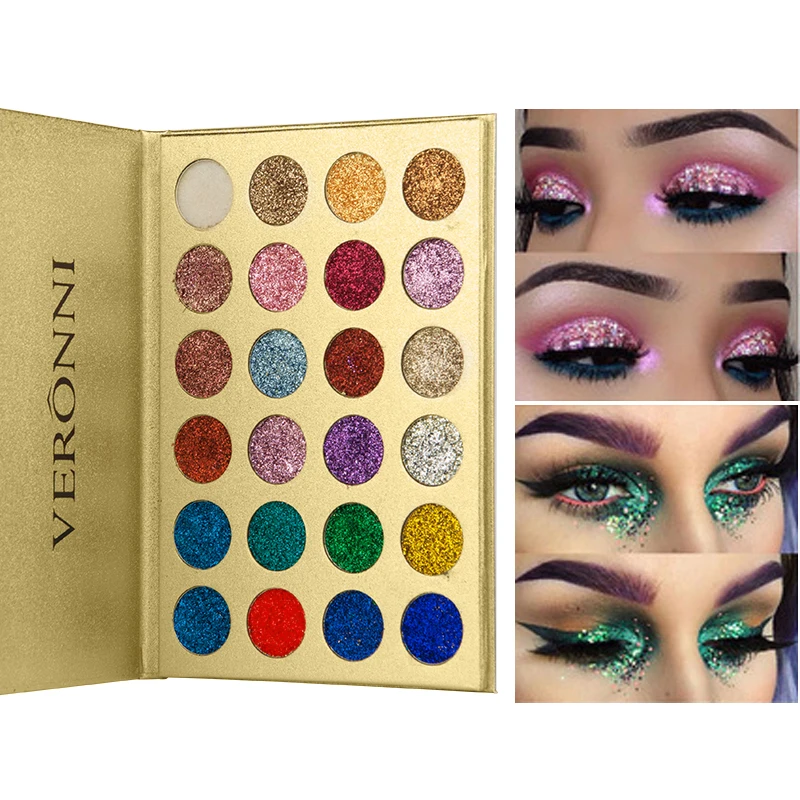 VERONNI 24 Colors Nude Eyeshadow тени Makeup Pigments Waterproof Professional Glitter Nude Eye shadow Make up Palette тени VERONNI 24 Colors Nude Eyeshadow тени Makeup Pigments Waterproof Professional Glitter Nude Eye shadow Make up Palette тени
