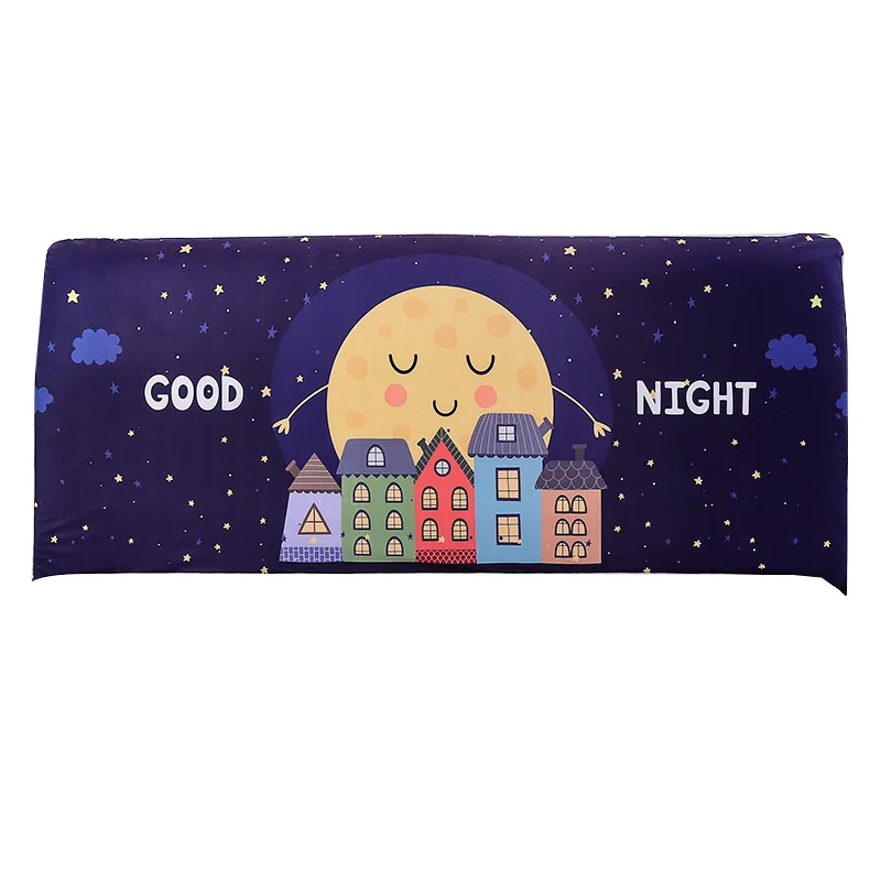 Nordic Cartoon Bedside Cover Bed Head Cover Full Enclosed Elastic Dust-proof Bed Head Cover/ Protective Cover