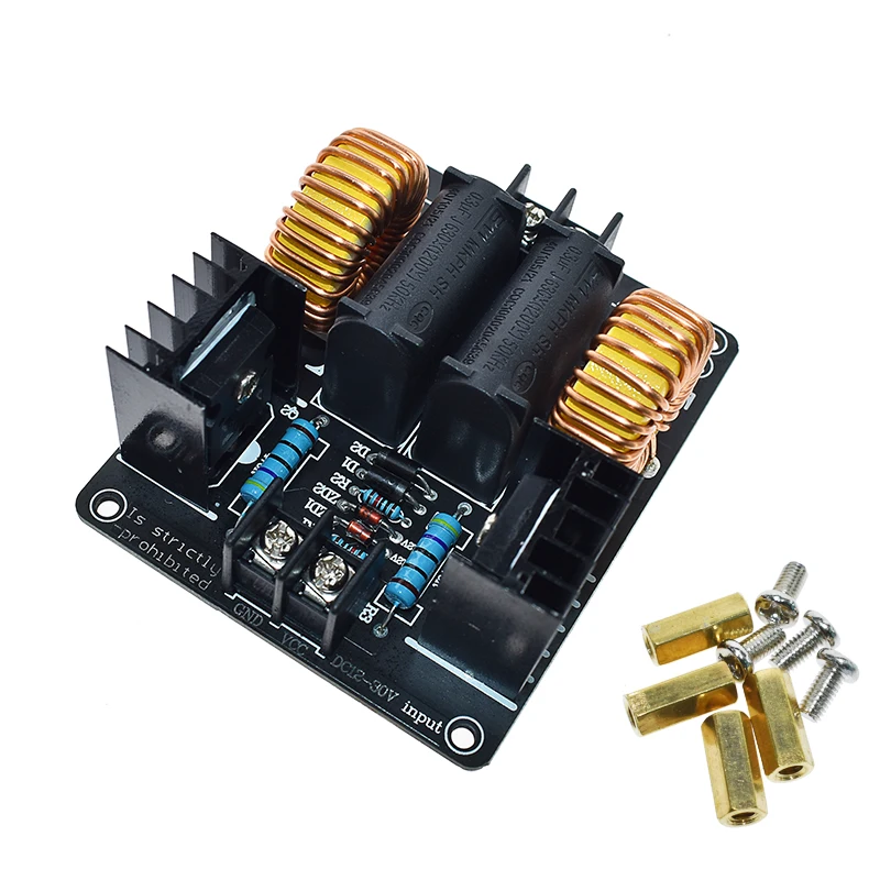 1000 Вт 20A ZVS низковольтная индукционная нагревательная катушка модуль обратный драйвер нагреватель большой радиатор модуль нагревателя для Arduino
