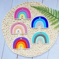 5/10pcsBPA Free Silicone Teethers Rainbow Cartoon Shape Tiny Rod Food Grade Silicone Baby Teethers Teething Toy 2