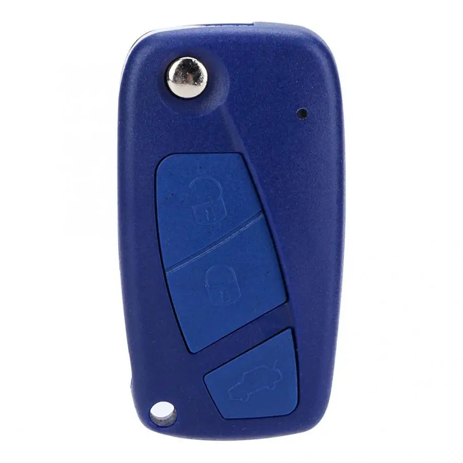 3 Buttons Blue Car Key Fob Case Shell Cover with Side Battery Holder Fit for Fiat Remote Accessories | Автомобили и мотоциклы