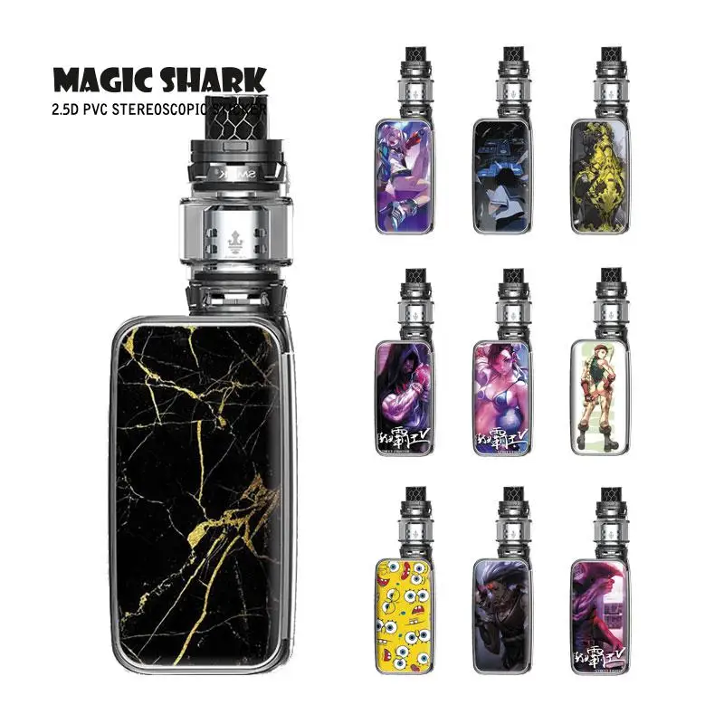 Magic Shark Stone Print Harley Quinn Fighter Hot Sale Sticker Case Stereo Film Cover for Smok X Pirv Vape Pod