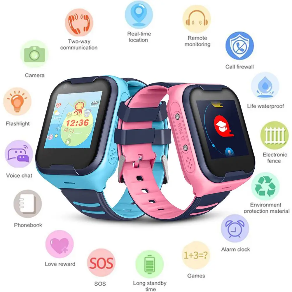

W38 4G Net Video Kids Smart Watch Smartwatche Baby Watch Children SOS Call Location Finder Locator Tracker Anti Lost Monitor GBS