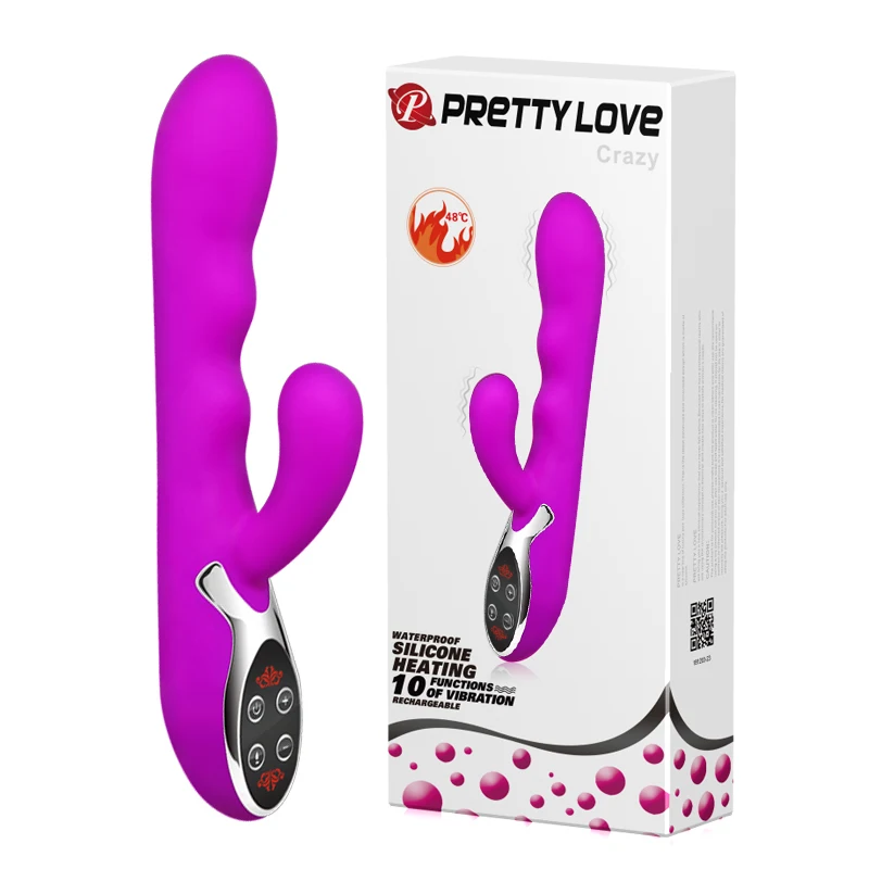 Pretty Love перезаряжаемые Двухточечные Вибраторы нагрев 45 градусов массаж киски 10