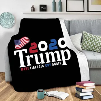

Trump 2020 Printing Digital Fleece Blanket 2019 Single Layer Cover Popular Blanket Modern Simplicity Fashionable Blanket