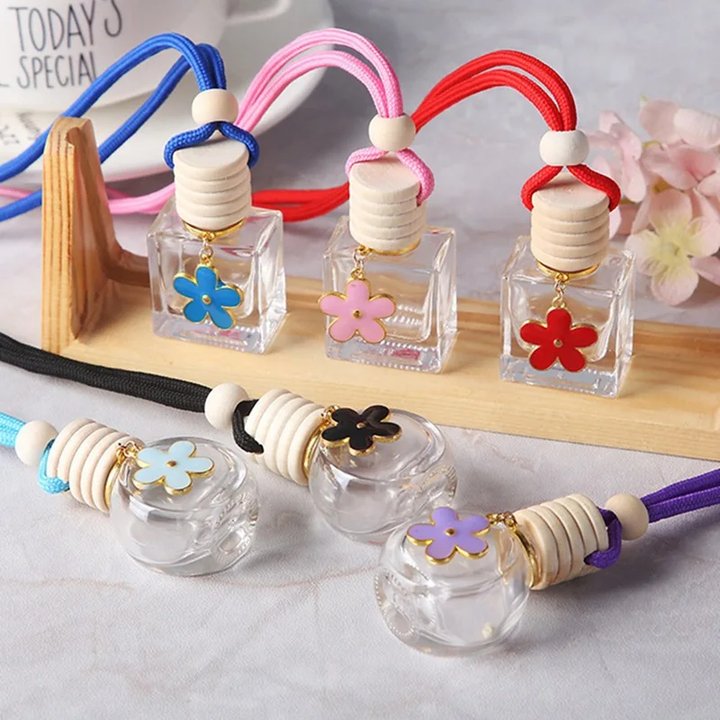 

Air Freshener Car Perfume Clip Fragrance Empty Glass Bottle For Essential Oils Diffuser Vent Outlet Ornament Car-styling