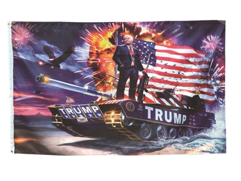 Флаг "Трамп", 90*150 см,, флаг для предвыборной акции Chuanpu, розовый баннер для девушек, поддержка по индивидуальному заказу - Цвет: Многоцветный