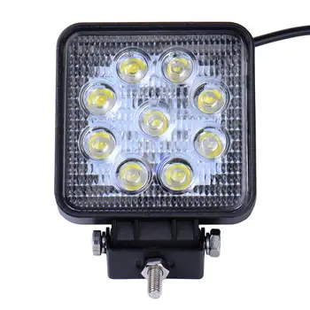 

12V 24V 27W Car Truck Square LED Cold White Work Light Floodlights Fog Lamp Off-Road Driving Flood Lights Bulb Beam Floodlight