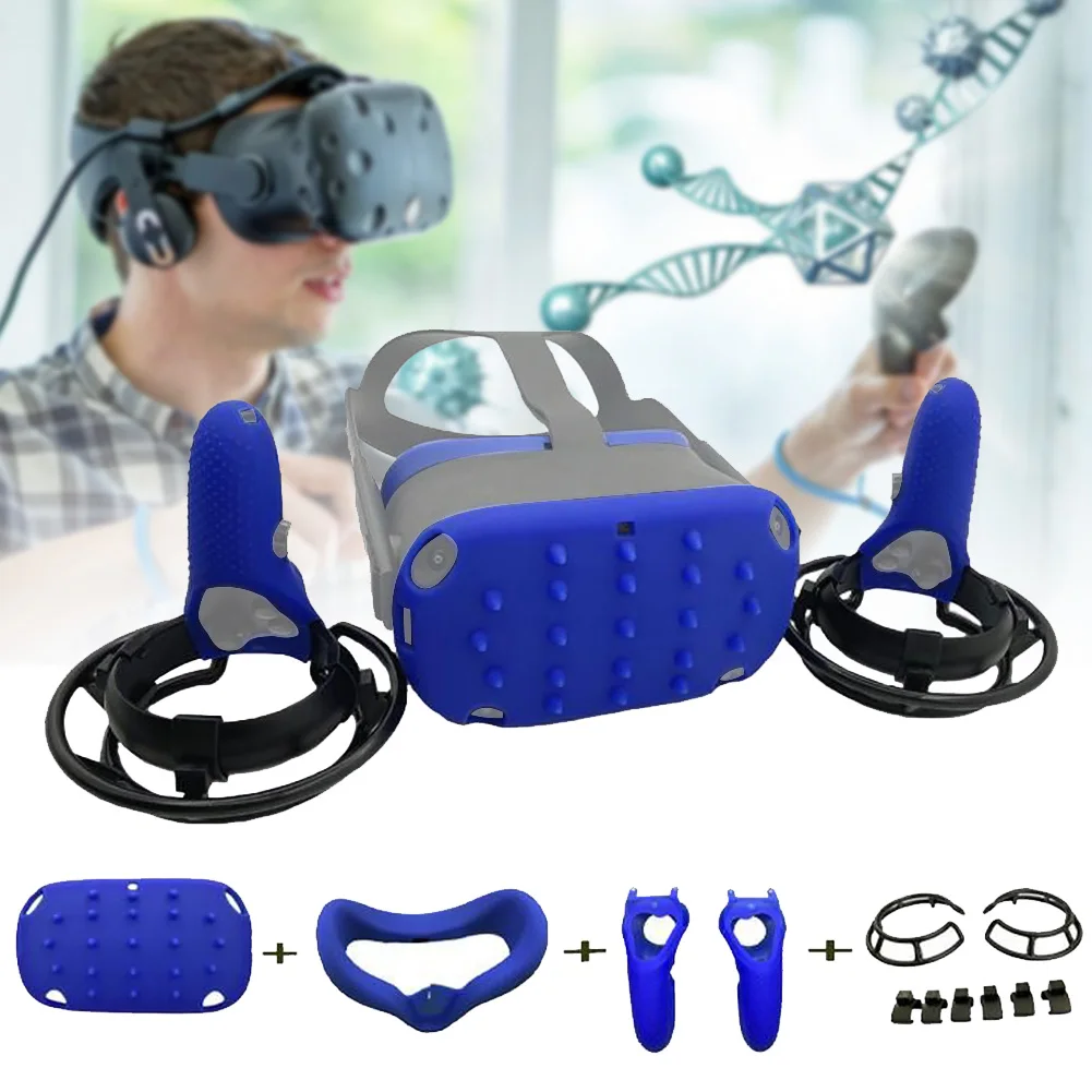 VR Grip Подушечка Для лица Защитная клетка для дома ударопрочная 4в1 чехол для шлема Lightproof Touch противоскользящие аксессуары для Oculus Quest