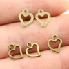 WYSIWYG 200pcs 10x8mm 2 Colors Mini Heart Charm Cute Heart Charms For Jewelry Making Small Heart Charm ► Photo 3/3