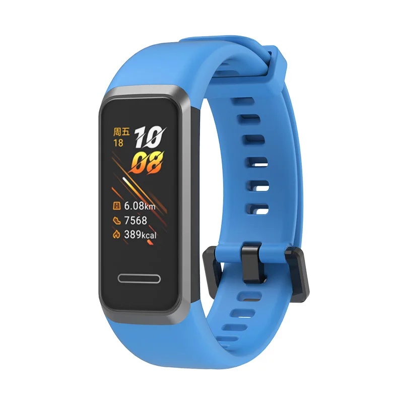Light Blue Замена спортивный браслет часы ремешок силиконовый для huawei группа 4 часы ремень - Цвет ремешка: Light Blue