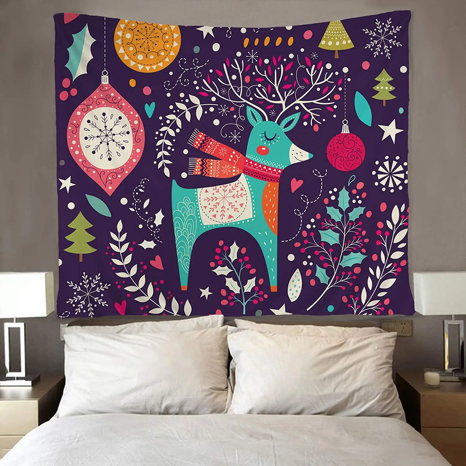 Рождественский олень гобелены уникальное искусство Рождество на заказ