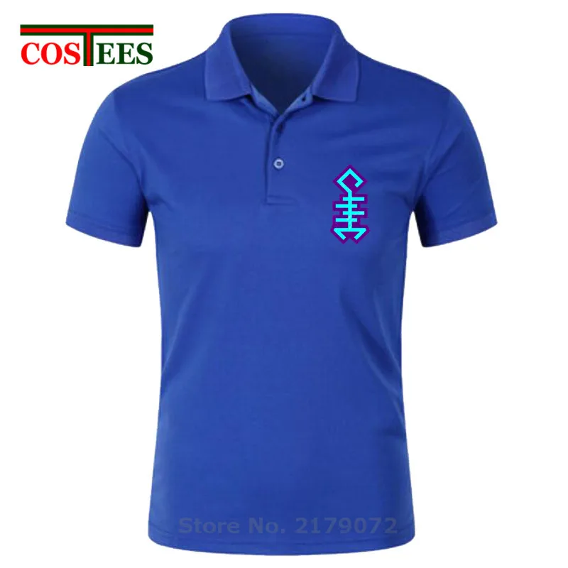 Royal Blue Знак скорпиона рубашки поло для мужчин хлопок высокого качества Скорпион логотип печати повседневная с коротким рукавом деловая рубашка поло рубашки - Цвет: Royal Blue