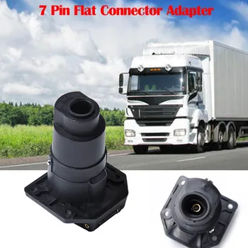 

2020 High Quality Material 7-pin Trailer Plug American 7 Pin Flat Connector Adapter 12v Tow Bar New Built In Cable Clamps #LR4