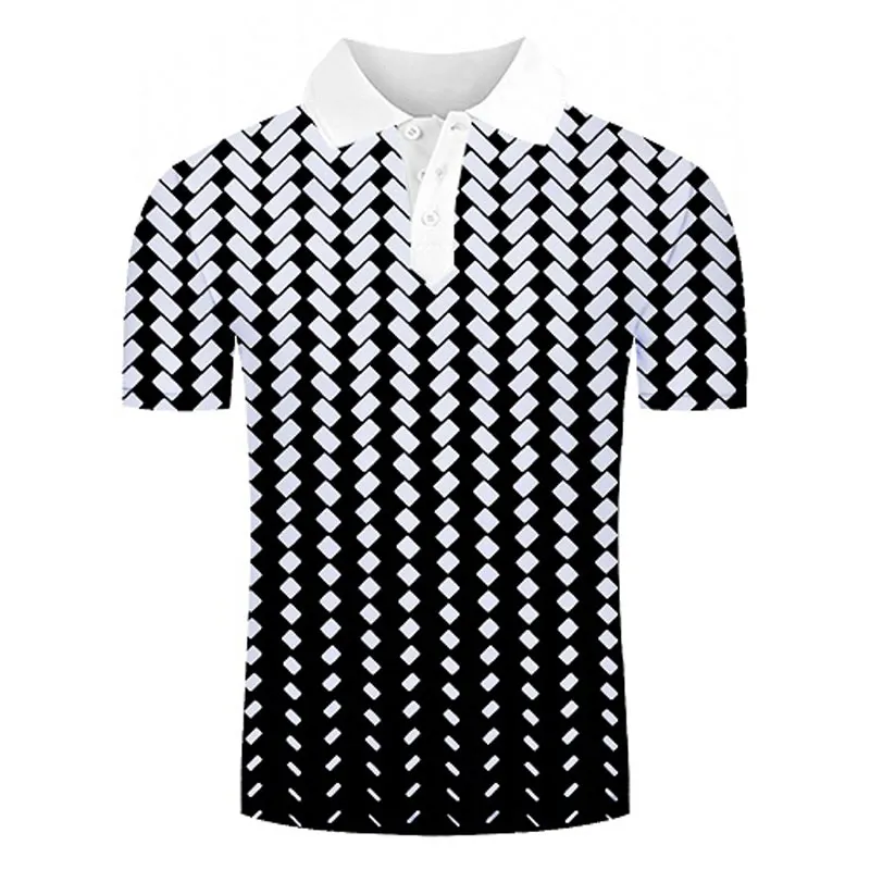 BIANYILONG Новое поступление мужская рубашка Поло Топы красный кубик Рубика 3D модный бренд плюс размер короткий рукав поло рубашка camisa Polo - Цвет: polo-200