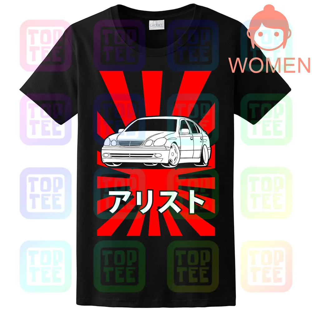 Women Black GT-shirt Toyota Aristo JZS161 футболка - Цвет: Women Black