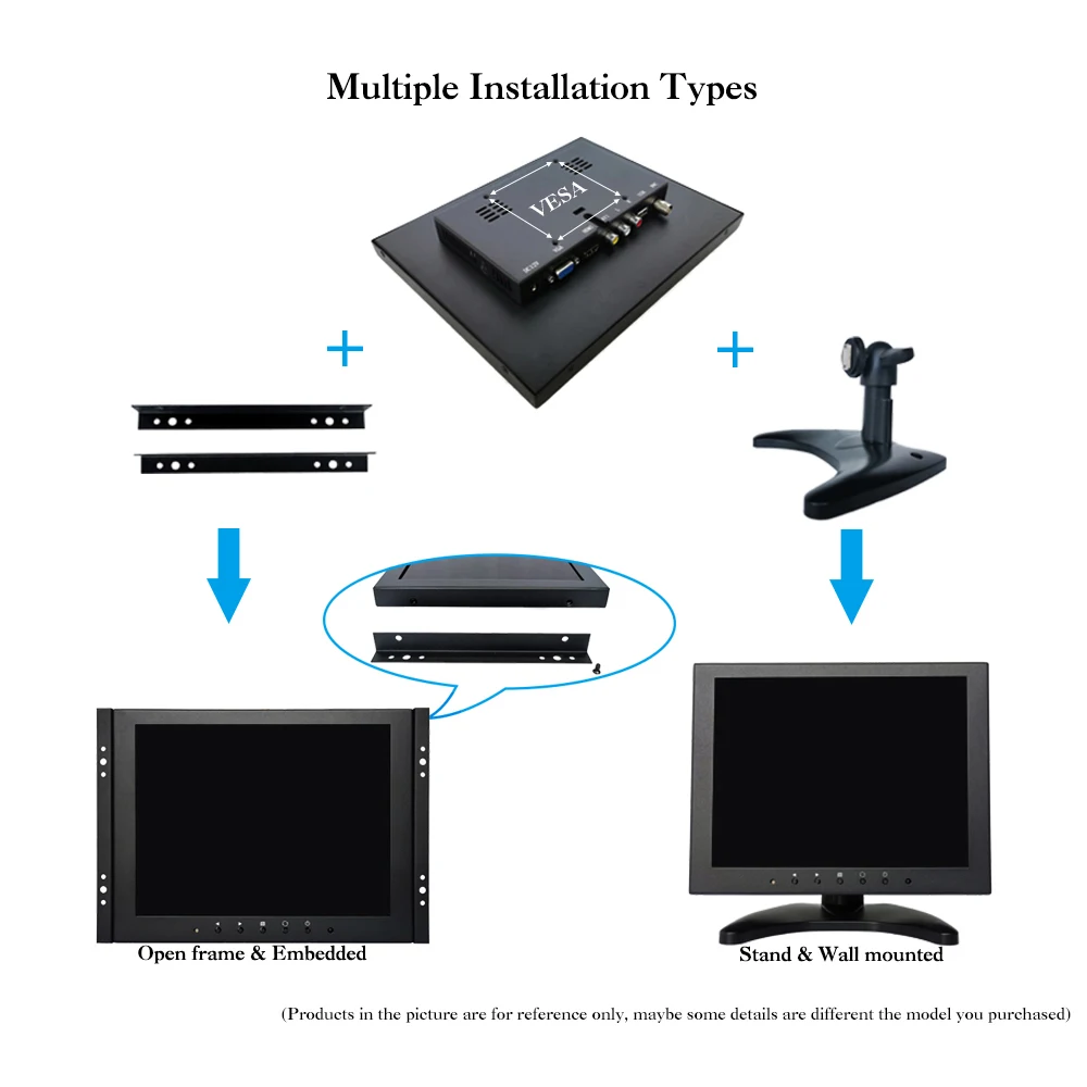 ZK097TN-V592/9," 10" дюймовый 1024x768 HDMI VGA ips FullView 720p Встроенный Открытый каркас настенный промышленный ПК монитор ЖК-экран