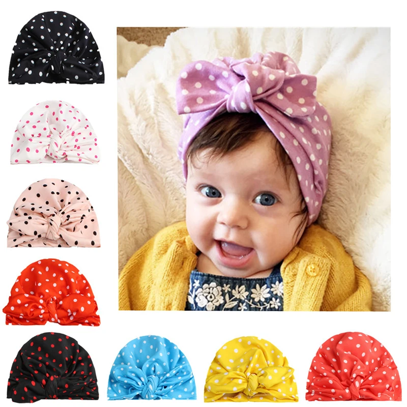 

Polka Dot Baby Hat Cute Rabbit Ears Baby Cap for Girls Beanie Newborn Photography Props Baby Accessories