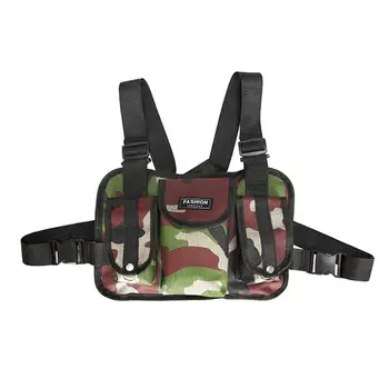 

Unisex Chest Pack Anti-theft Hip Hop Streetwear Shoulder Bags Multi-pockets Cool Functional Outdoor Travel Backpack
