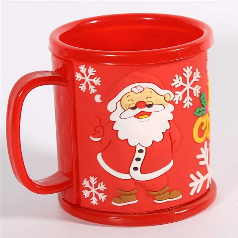 Комплект из 3 предметов, Рождественская кружка легкий портативных Санта Клаус питьевой 300 мл чашка кружка милый Рождественский подарок для вечерние фестиваль отель Офис