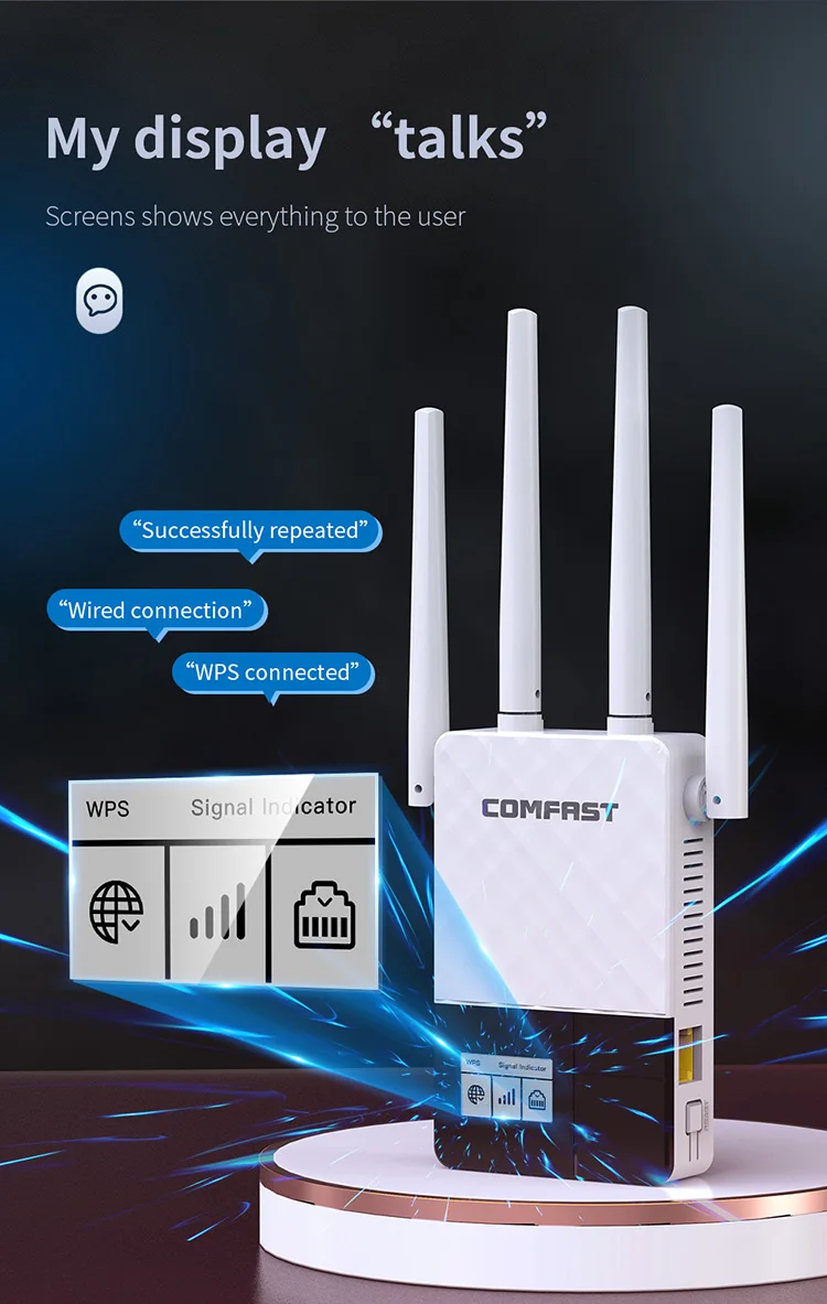 5GHz Kép 1200Mbps Amplifer Internet Tăng Cường Tín Hiệu Không Dây Sóng 2.4GHz Wi-Fi Bộ Khuếch Ăng Ten wifi range extender