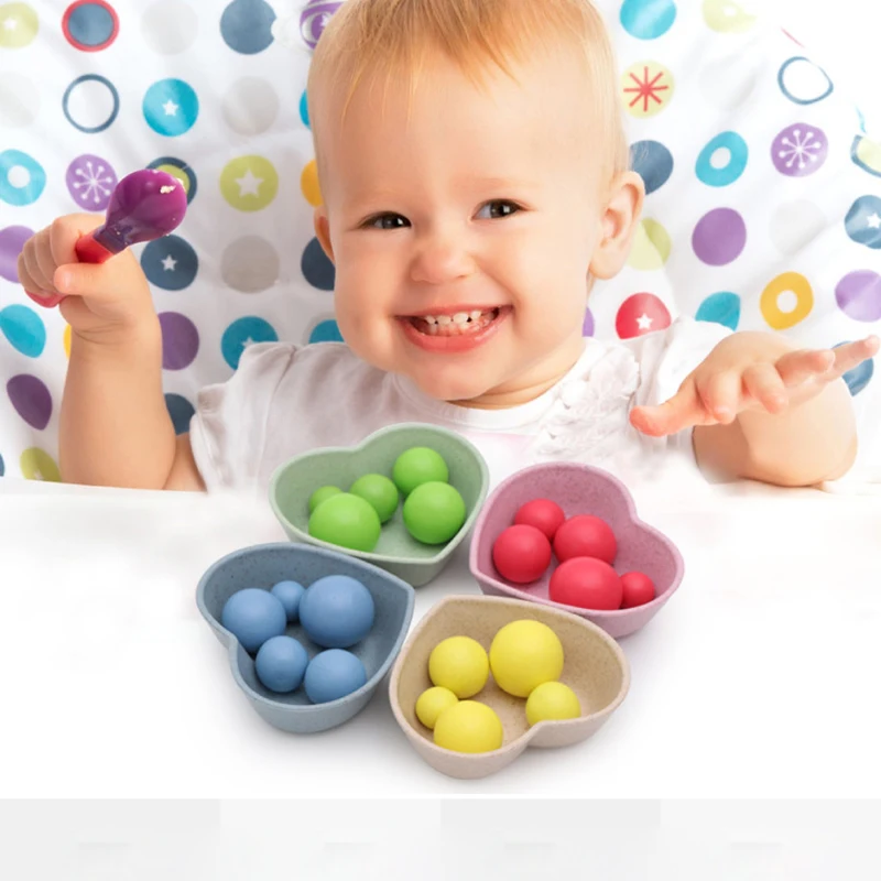 Candy Wood Children Math Toy Clip Beads Multi-functional Practice With Chopsticks Early Educational Learning Toy Montessori
