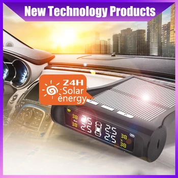 

Tyre Pressure Monitoring System Solar Power Digital LCD Display Auto Security Alarm Systems Tyre Pressure