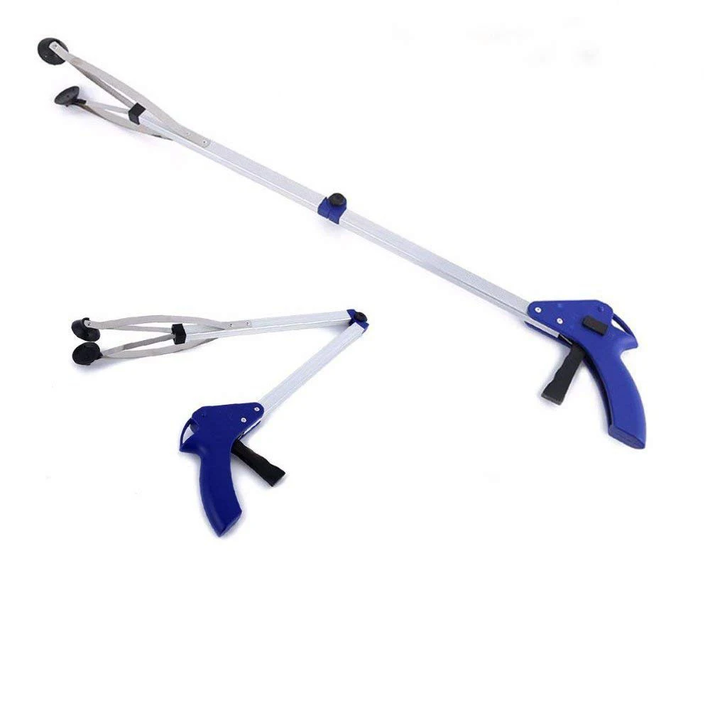 Extra Long Arm Extension Reacher Grabber Easy Reach Pick Up Tool Foldable Garbage Pick Up Tool Trash Rubbish Clip