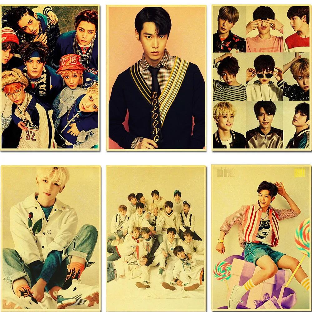 Фотопостер группы NCT Kpop крафт бумага Настенный декор плакат для бара
