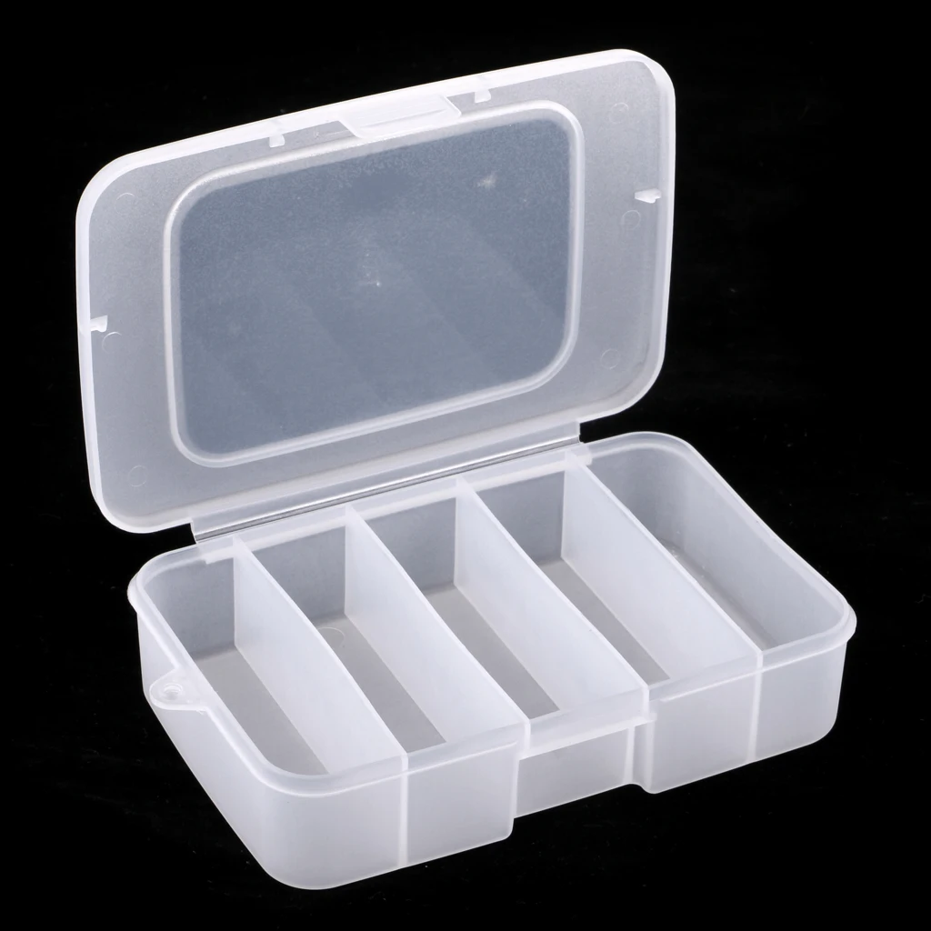 5 Cells Transparent Tackle Box Fishing Lure Bait Hook Swivel Storage Case Fishing Tackle Box Fishing Accessories Holder