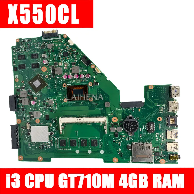 

For ASUS X550CC R510CC X550CC GT710M i3 CPU HM76 DDR3 Laptop Motherboard REV: 2.0 PN: 60NB00WA 100% Tested Mainboard