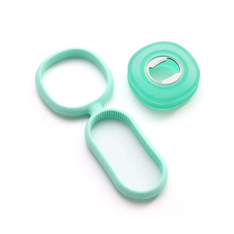Multifunction Can Beer Jar Bottle Opener Silicone Stainless Steel Bottle Opener Portable Bar Kitchen Tool