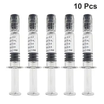 

10PCS Disposable Injector Syringe 1ml Measuring Syringes Glass Syringes Luer Lock Syringes for Hospital Clinic Cosmetic Surgery