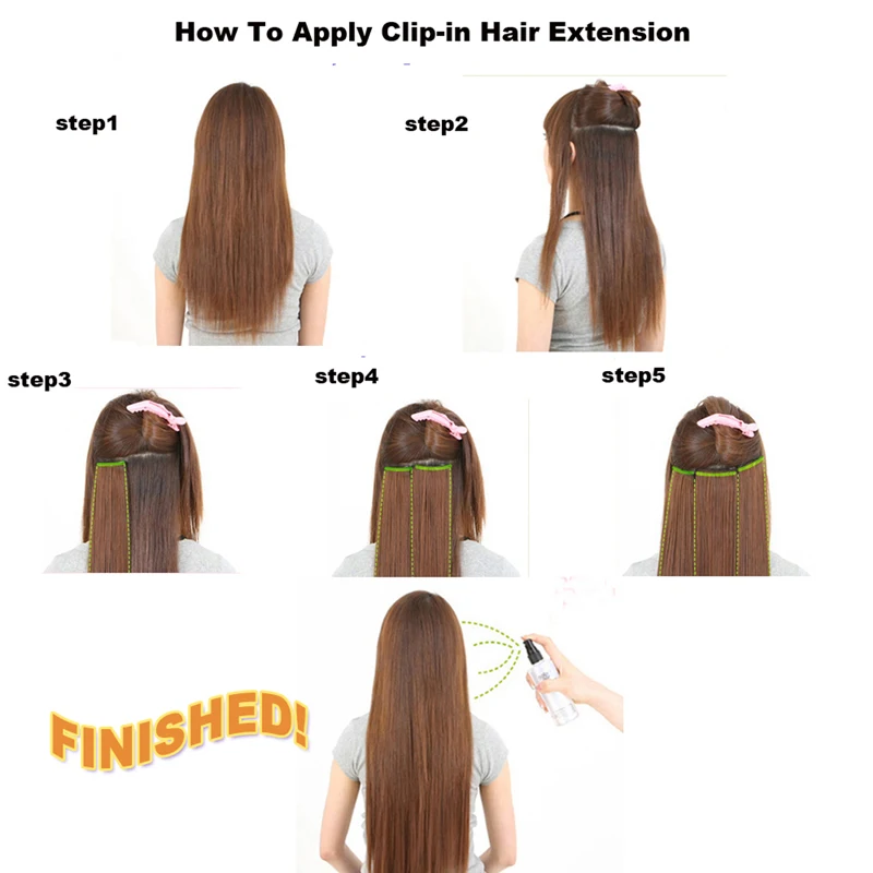 How To Apply Clip-in Hair Extension 800XS