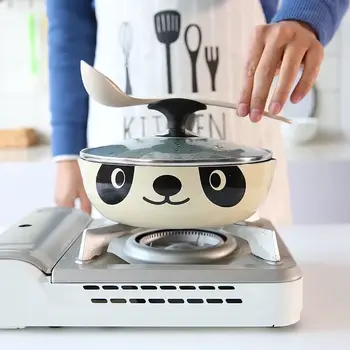 

20cm24cm26cm Panda Pot Japanese Style Induction Cooker Universal Frying Pan Non-stick Aluminum Pot Frying Pan Stone Pot