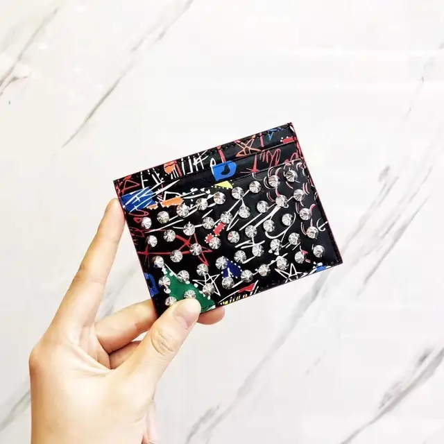 Fashion Slim Card Holder High Capacity Genuine Leather Men Women Simple Card Bag Business Bank Credit Card Holder Coin Purse mix black