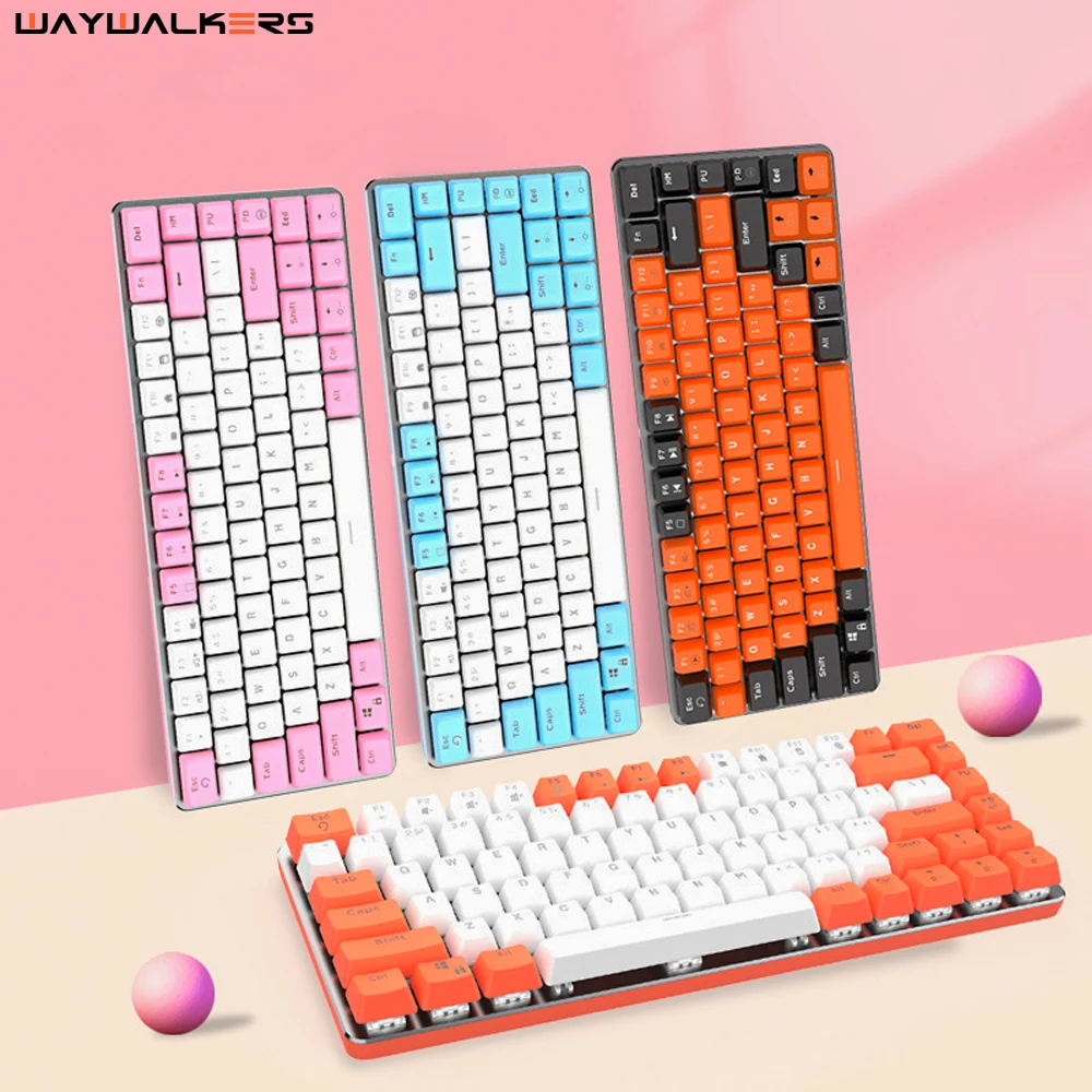 

Gaming Mechanical Keyboard 82 Keys Anti-ghosting Adjustable Backlight ABS Keycaps USB Wired Keyboards For Computer Gamer Russian