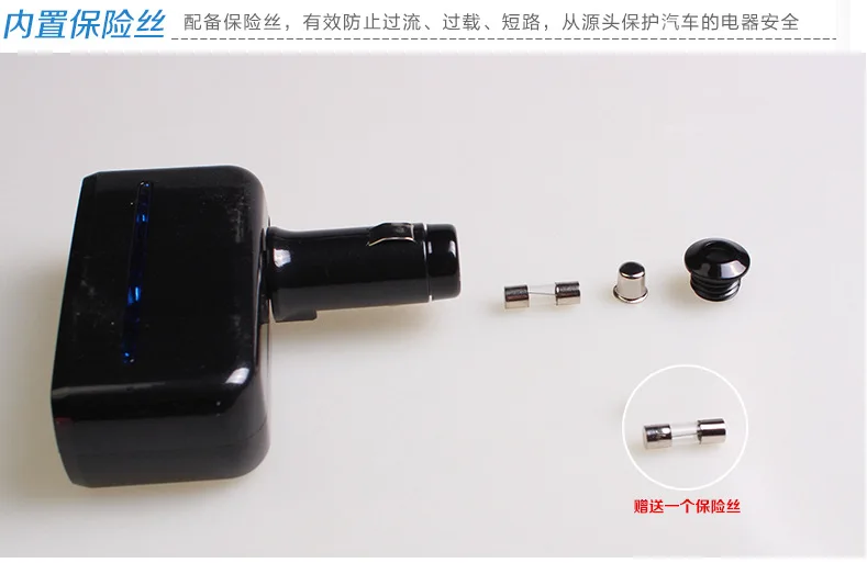 Shunwei Car Mounted Cigarette Lighter Socket One Divided into Two Cigarette Hole 3.1 a Double USB Car Charger Car Supplies Sd-19