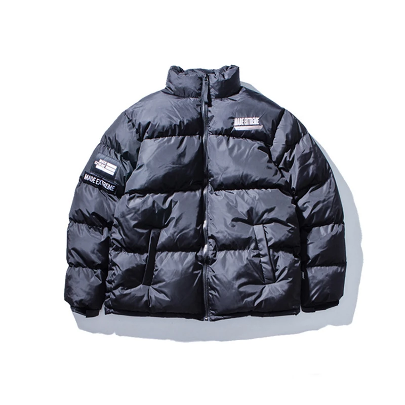 Seveyfan Марка NEW FASHION Hi Street в стиле «хип-хоп» мужские парки Цвет блока лоскутное Теплая плотная куртка зимняя Повседневное верхняя одежда с рисунком для мальчиков R2449 - Цвет: black