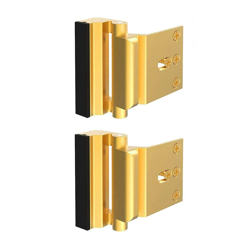 

2 Pack Home Door Reinforcement Security Locks for Childproof Door Lock Night Lock Withstand 800 Lbs
