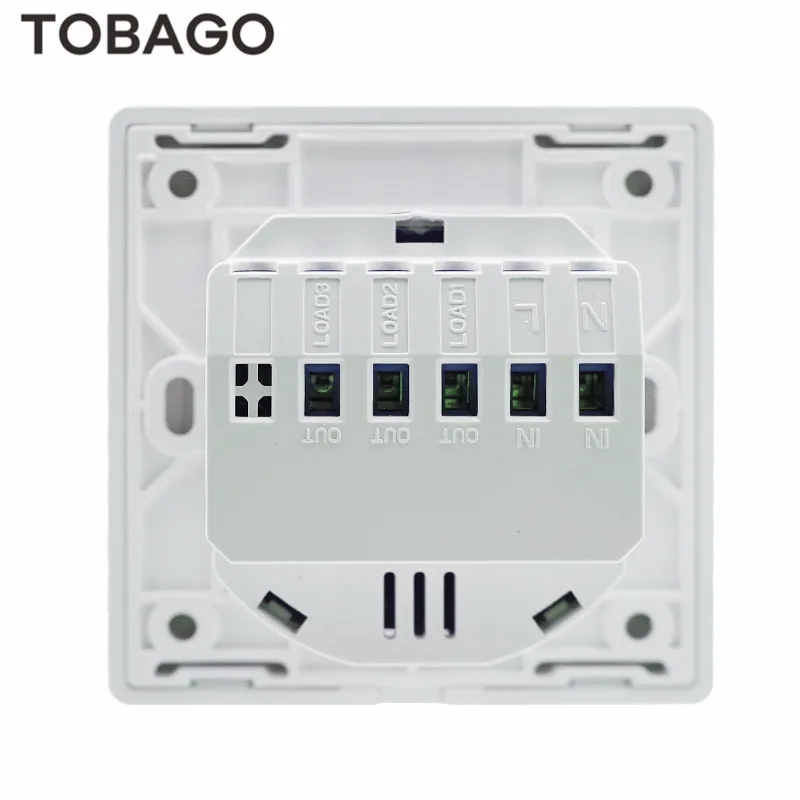 TOBAGO Smart Switch Tuya control 3 банды 1 способ, стандарт EUR, выключенные выключатели света с таймером, расписание