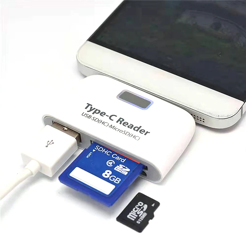 Многофункциональный адаптер для карт памяти USB 3,1 type C USB-C TF SD OTG кард-ридер для Mac-book Phone Tablet Card Reader