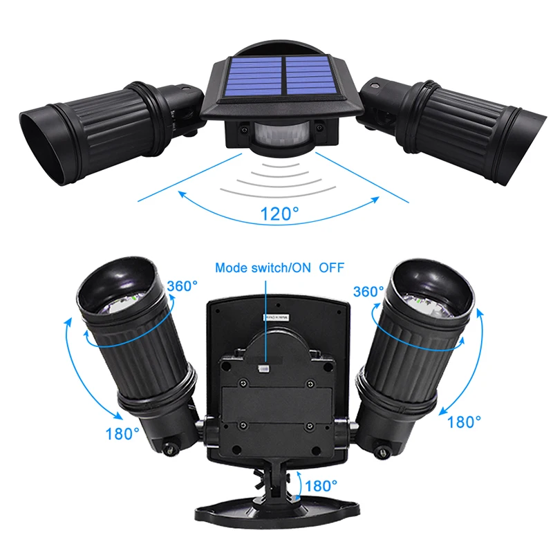 Модернизированная Солнечная лампа 600лм наружная Водонепроницаемая 10 Вт
