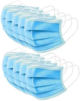 

10PCS 3-layer Mask Face Mouth Masks Non Woven Disposable Anti-Dust Meltblown Cloth Masks Earloops Masks